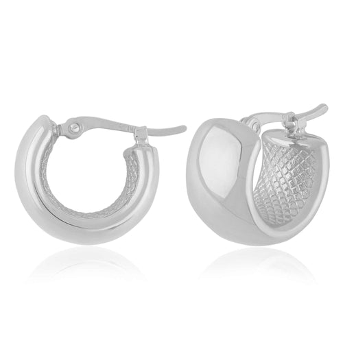 Mini Wide Band Hoop Earrings