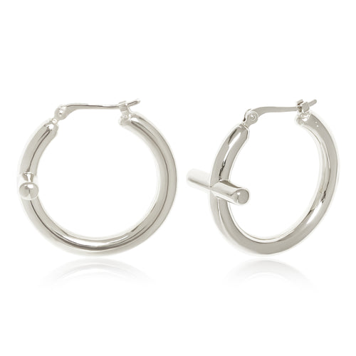 Cross Hoop Earrings