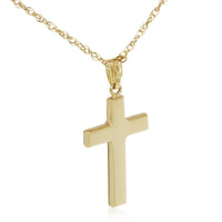 Polished Cross Necklace in gold, secondary view