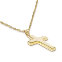 Polished Cross Necklace in gold, tertiary view