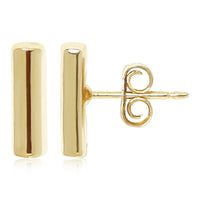 Bar Stud Earrings in gold, primary view