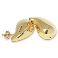Teardrop Stud Earrings in gold, tertiary view