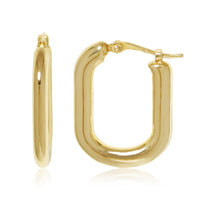 Oval Hoop Earrings in gold, secondary view
