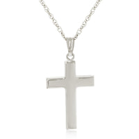 Polished Cross Necklace in sterling silver, primary view