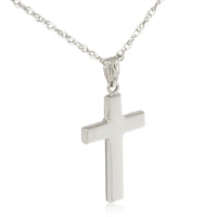 Polished Cross Necklace in sterling silver, secondary view
