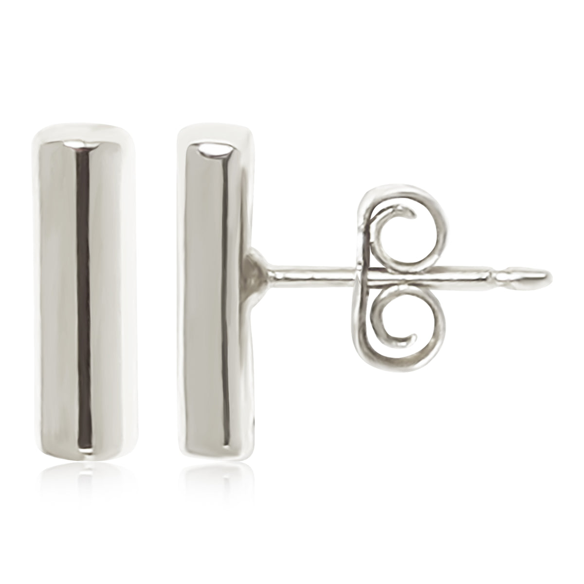 Bar Stud Earrings in sterling silver, primary view