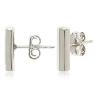 Bar Stud Earrings in sterling silver, secondary view