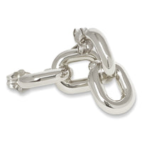Double Link Drop Earrings in sterling silver, tertiary view