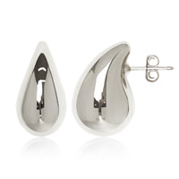 Teardrop Stud Earrings in sterling silver, secondary view