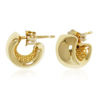 Small Band Hoop Earrings in gold, primary view