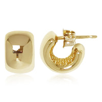 Small Band Hoop Earrings in gold, secondary view
