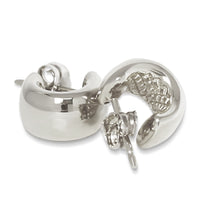 Small Band Hoop Earrings in sterling silver, tertiary view