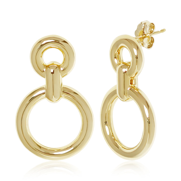 Double Circle Drop Earrings