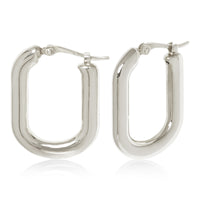 Oval Hoop Earrings in sterling silver, primary view