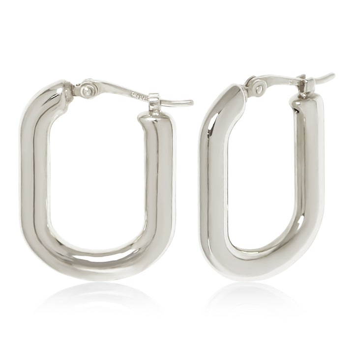 Oval Hoop Earrings
