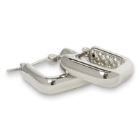 Squared Hoop Earrings in sterling silver, tertiary view