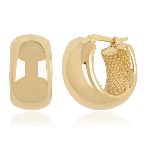 Wide Band Hoop Earrings