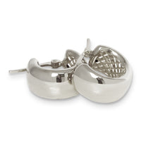 Wide Band Hoop Earrings in sterling silver, tertiary view