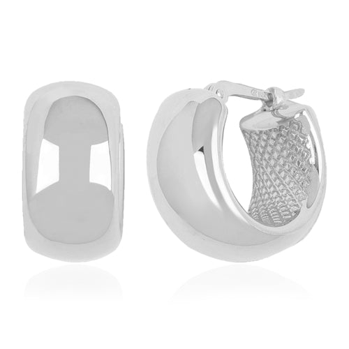 Wide Band Hoop Earrings