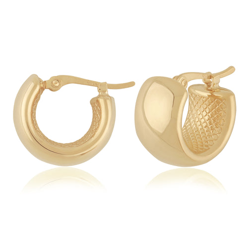 Mini Wide Band Hoop Earrings