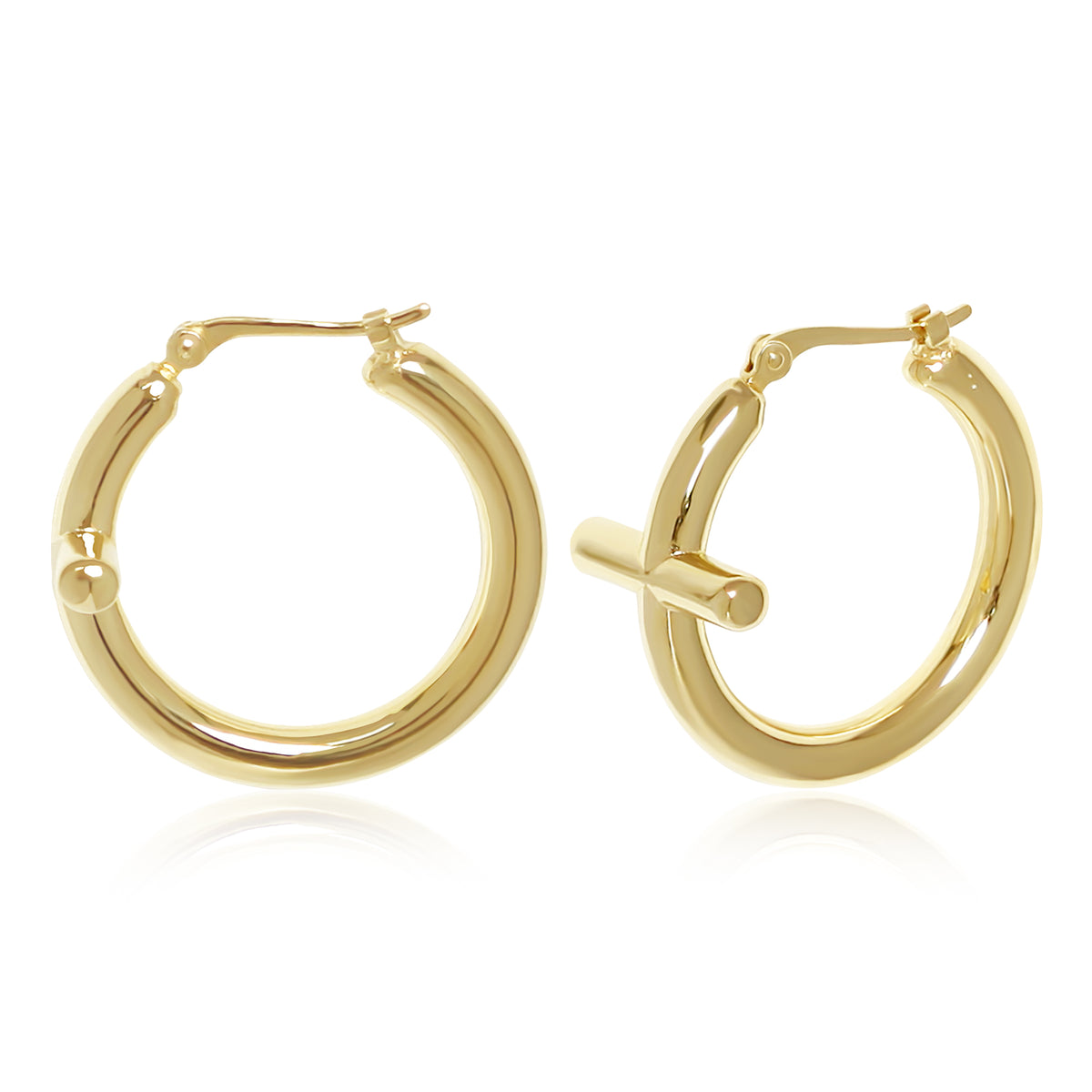 Cross Hoop Earrings