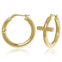 Cross Hoop Earrings
