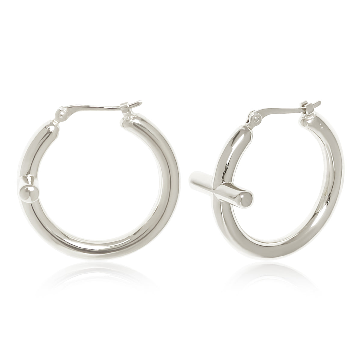 Cross Hoop Earrings