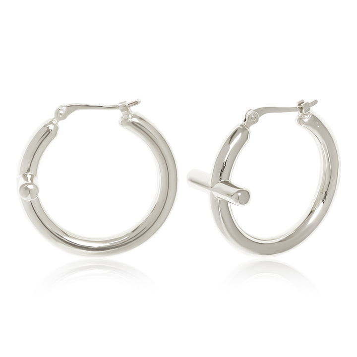 Cross Hoop Earrings
