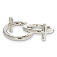Cross Hoop Earrings