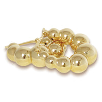 Bubble Hoop Earrings in gold, tertiary view