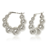 Bubble Hoop Earrings in sterling silver, primary view