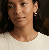 Cross Hoop Earrings